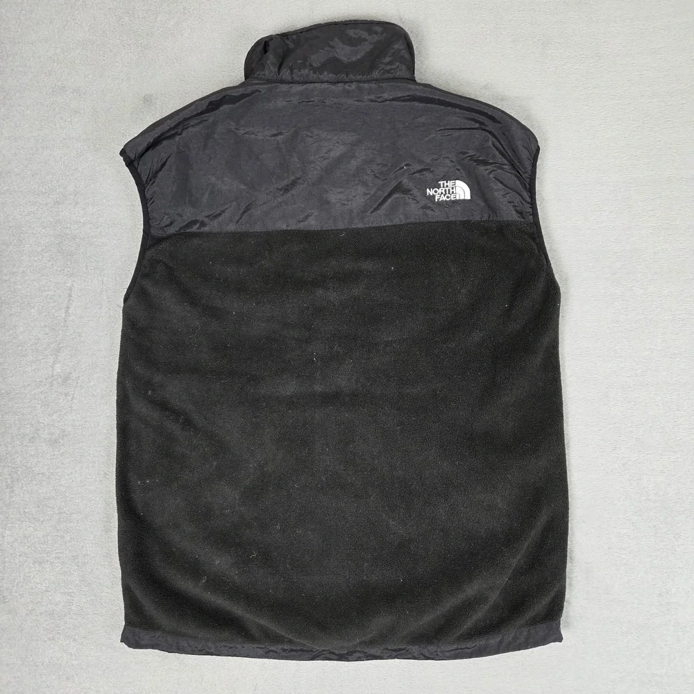 The North Face Vest Mens Large Denali Full Zip Fleece Black Polartec EUC